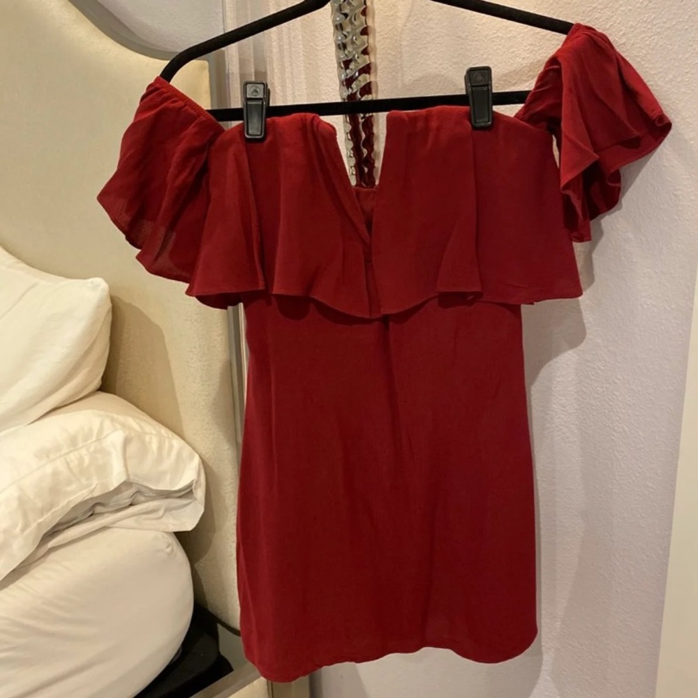 Lovers and friends red mini dress